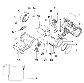 Default Diagram and Parts List for BSL301-AR Type 1 Black and Decker Worklight & Flashlight